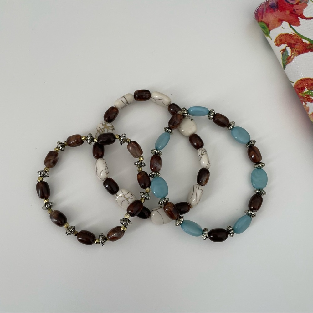 Brown & Blue Toned Bangles